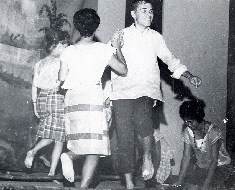 Terry dancing the Tinikling in Leyte 