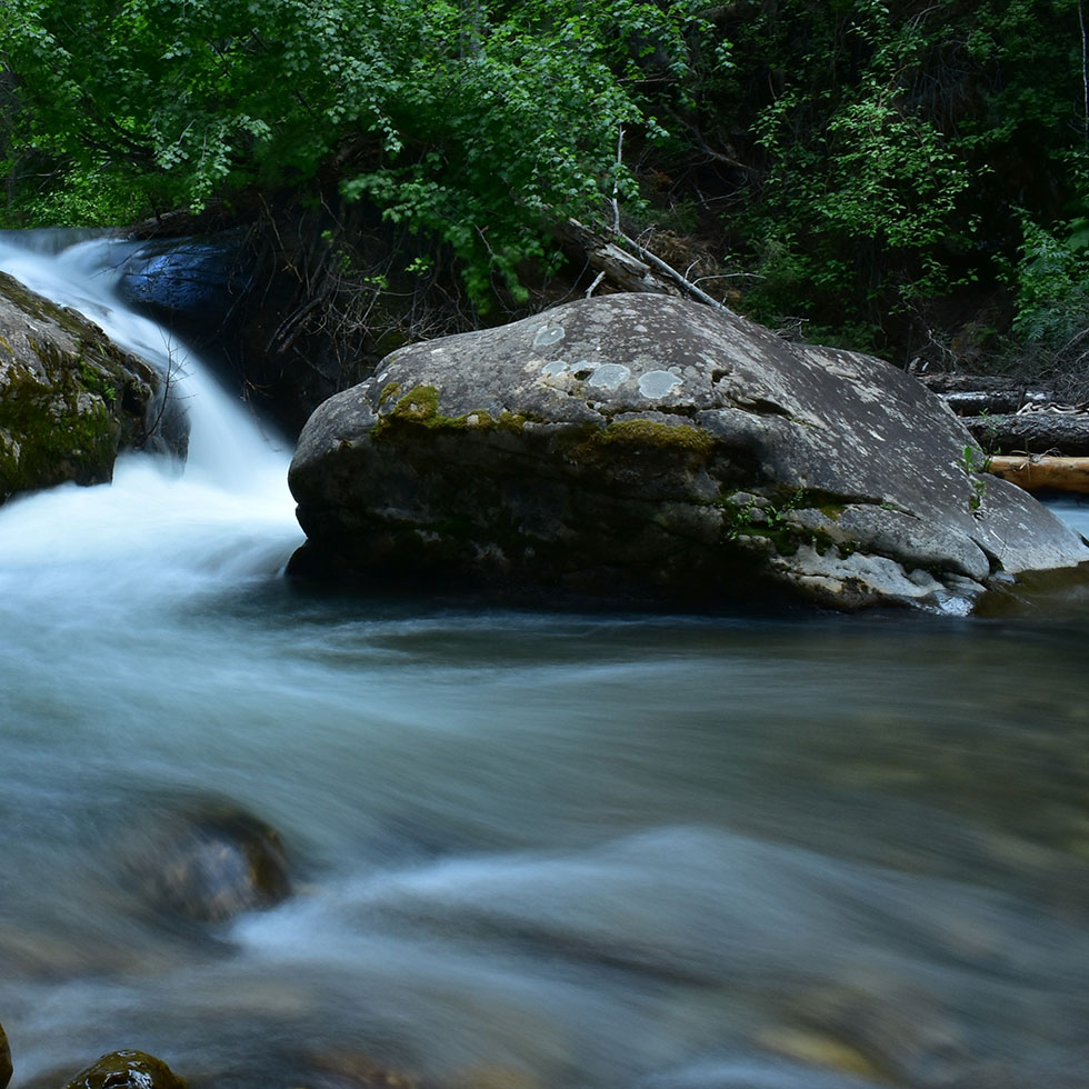 Boulder Creek small waterfall