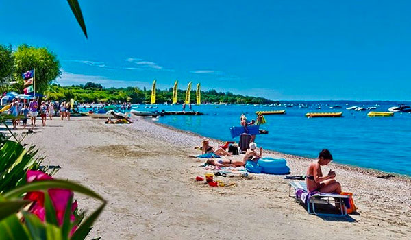 Lake Garda beach scene