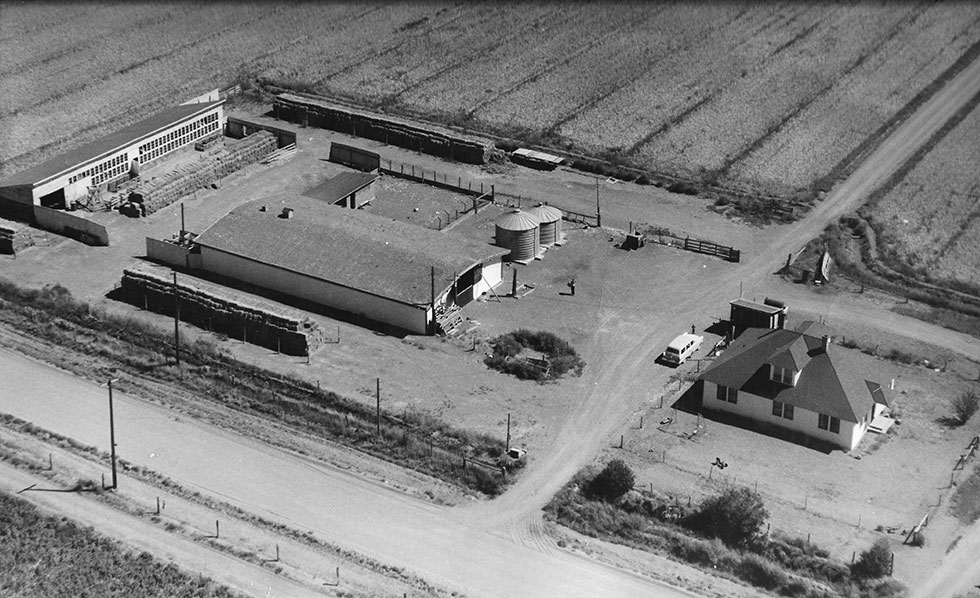 Marshall farm Center from the air