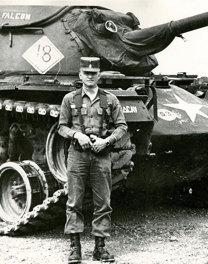 Lt. Jack Sigg and his tank, Germany, 1963